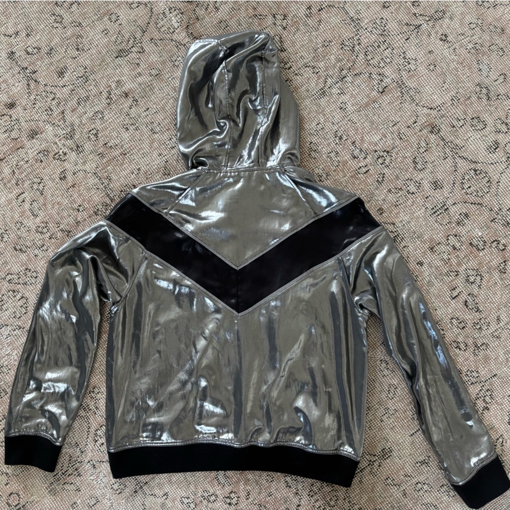 Rag & Bone SLOANE jacket silver metallic grey black sporty M - Picture 3 of 8